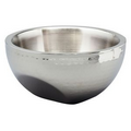 8" Hammered Stainless Steel Dual Angle Double Wall Bowl